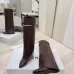 Givenchy Women’s Tan Leather Knee-High Boots with Gold Strap & Pointed Toe #A69807