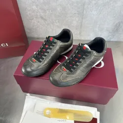 Gucci Men's Shift Series Retro Suede and Tech Fabric Sneakers #B66075