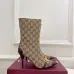 Gucci GG Monogram Pointed‑Toe High‑Heel Ankle Boots 8.5cm Heel #A68544