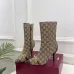 Gucci GG Monogram Pointed‑Toe High‑Heel Ankle Boots 8.5cm Heel #A68544