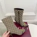 Gucci GG Monogram Pointed‑Toe High‑Heel Ankle Boots 8.5cm Heel #A68544