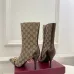 Gucci GG Monogram Pointed‑Toe High‑Heel Ankle Boots 8.5cm Heel #A68544