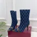 Gucci GG Monogram Pointed‑Toe High‑Heel Ankle Boots 8.5cm Heel #A68545