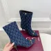 Gucci GG Monogram Pointed‑Toe High‑Heel Ankle Boots 8.5cm Heel #A68545