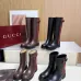 Gucci Women’s Brown Leather Knee-Height Boots with Red/Green Web Stripe & Side Buckle #A69840