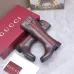 Gucci Women’s Brown Leather Knee-High Boots with Red/Green Web Stripe & Buckle Detail #A69885