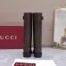 Gucci Women’s Brown Leather Knee-High Boots with Red/Green Web Stripe & Buckle Detail #A69885