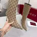 Gucci Women’s Knee-High Boots with GG Monogram Canvas, Pointed Toe, 10cm Stiletto Heel #A69819