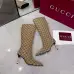 Gucci Women’s Knee-High Boots with GG Monogram Canvas, Pointed Toe, 10cm Stiletto Heel #A69819
