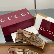 Gucci Shoes for Women Gucci Flats Horsebit GG Canvas espadrilles in burgundy #B49431