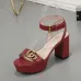 Gucci Shoes for Women Gucci Sandals Leather high heel sandals Heel height 8cm #99906423