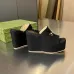 Gucci Shoes for Women wedge sandal with Horsebit Black #B48726
