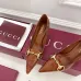 Gucci Boulevard Horsebit Pointed‑Toe Pumps 7cm Heel #A68639