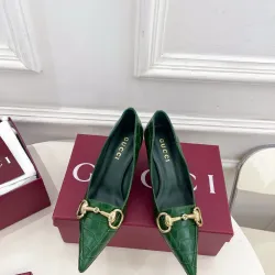 Gucci Boulevard Horsebit Pointed‑Toe Pumps 7cm Heel #A68640