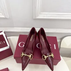 Gucci Boulevard Horsebit Pointed‑Toe Pumps 7cm Heel #A68642