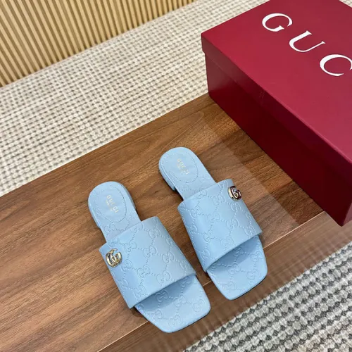 Gucci Shoes for Women's Gucci Slippers Blue/Pink/Black/White #B49603