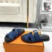 Hermes Chypre Double‑Strap Slide Sandals #A68669