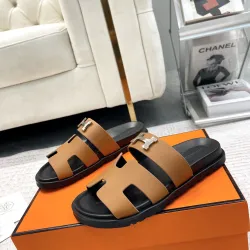 Hermes Chypre Double‑Strap Slide Sandals #A68671