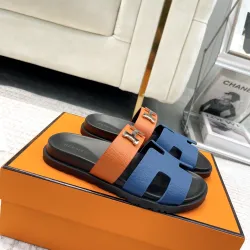 Hermes Chypre Double‑Strap Slide Sandals #A68673