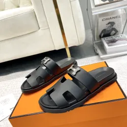 Hermes Chypre Double‑Strap Slide Sandals #A68674