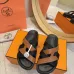 Hermes Chypre Double‑Strap Slide Sandals #A68676