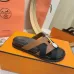 Hermes Chypre Double‑Strap Slide Sandals #A68676