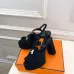Hermes Style Platform Sandals with H Buckle & Tassel 10cm Heel #B66254