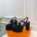 Hermes Style Platform Sandals with H Buckle & Tassel 10cm Heel #B66254