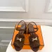 Hermes Style Platform Sandals with H Buckle & Tassel 10cm Heel #B66255