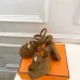 Hermes Style Platform Sandals with H Buckle & Tassel 10cm Heel #B66256