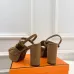 Hermes Style Platform Sandals with H Buckle & Tassel 10cm Heel #B66256
