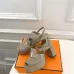 Hermes Style Platform Sandals with H Buckle & Tassel 10cm Heel #B66257
