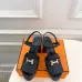 Hermes Style Platform Sandals with H Buckle & Tassel 10cm Heel #B66258