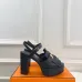 Hermes Style Platform Sandals with H Buckle & Tassel 10cm Heel #B66258