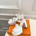 Hermes Style Platform Sandals with H Buckle & Tassel 10cm Heel #B66259