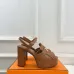 Hermes Style Platform Sandals with H Buckle & Tassel 10cm Heel #B66260