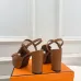 Hermes Style Platform Sandals with H Buckle & Tassel 10cm Heel #B66260
