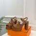 Hermes Style Platform Sandals with H Buckle & Tassel 10cm Heel #B66260