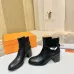 Hermès Leather Kelly Buckle Block‑Heel Ankle Boots 6cm Heel #A68596