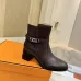 Hermès Leather Kelly Buckle Block‑Heel Ankle Boots 6cm Heel #A68597