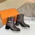 Hermès Leather Kelly Buckle Block‑Heel Ankle Boots 6cm Heel #A68597