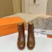 Hermès Leather Kelly Buckle Block‑Heel Ankle Boots 6cm Heel #A68598