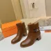 Hermès Leather Kelly Buckle Block‑Heel Ankle Boots 6cm Heel #A68598