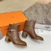 Hermès Leather Kelly Buckle Block‑Heel Ankle Boots 6cm Heel #A68598
