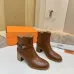 Hermès Leather Kelly Buckle Block‑Heel Ankle Boots 6cm Heel #A68598