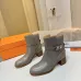 Hermès Leather Kelly Buckle Block‑Heel Ankle Boots 6cm Heel #A68599