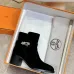 Hermès Suede Metal‑Lock Block‑Heel Ankle Boots 6cm Heel #A68594