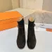 Hermès Suede Metal‑Lock Block‑Heel Ankle Boots 6cm Heel #A68595
