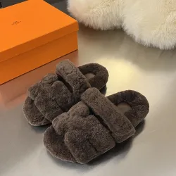Hermès classic wool slippers #B58889