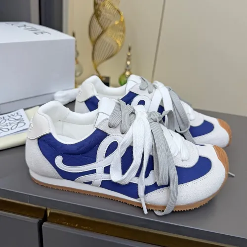 LOEWE Retro Runner Sneakers Unisex Nylon Cow Leather Sheepskin Lining Trainers #B66599